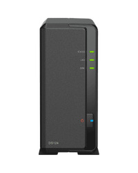 Synology DiskStation DS124 1-Bay NAS, CPU 4-core 1.7 GHz, 1 GB DDR4, 1 x 1Gbe LAN, 2 x USB 3.2