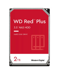 HDD NAS WD Red Plus 2TB CMR, 3.5'', 64MB, 5400 RPM, SATA, TBW: 180