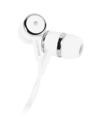 CANYON Stereo earphones with microphone, White