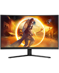 AOC Monitor Gaming CQ32G4VE Curved  31.5” FAST VA, 16:9, 2560x1440, 180Hz, 0.5ms, 300 cd/m2, 3500:1, Audio, HDMI, DP, 3-sided frameless, Adaptive Sync, Tilt, Black-Red, VESA 3y