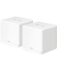 Mercusys Halo H60X (2-Pack) AX1500 Whole Home Mesh Wi-Fi 6 System,2-pack: 1× Halo H60XR + 1× Halo H60XS, 300 Mbps at 2.4 GHz + 1201 Mbps at 5 GHz,Halo H60XR:  Internal Antennas, 3× Gigabit Ports; Halo H60XS: Internal Antennas, 2× Gigabit LAN Port