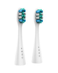 AENO Replacement toothbrush heads, White, Dupont bristles, 2pcs in set (for ADB0007/ADB0008)