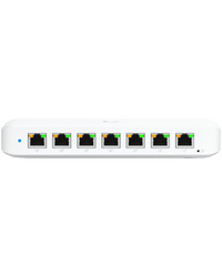 Ubiquiti USW-Ultra-210W-EU compact, Layer 2, 8-port GbE PoE switch with versatile mounting options, 7x GbE PoE+ output ports, GbE port with optional PoE++ input, 202W PoE availability with the included AC power adapter