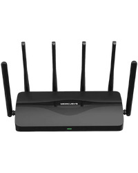 Mercusys MR47BE BE9300 Tri-Band Wi-Fi 7 Router, 574 Mbps at 2.4 GHz + 2880 Mbps at 5 GHz + 5760 Mbps at 6 GHz, 6× External Antennas, 1× 2.5 Gbps WAN port + 3× 2.5 Gbps LAN ports, MLO, 4096-QAM, OFDMA, 300+ devices, Beamforming, WPA3, MU-MIMO
