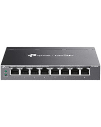 Omada 8-Port Gigabit Desktop Switch with  8-Port PoE+  8× Gigabit PoE+ Ports 802.3af/at, 64 W PoE Power, Desktop Steel Case Plug and Play
