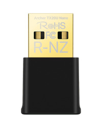 TP-Link Archer TX20U Nano AX1800 Nano Dual Band Wi-Fi 6 USB Adapter, 1201 Mbps at 5 GHz + 574 Mbps at 2.4 GHz, 2xInternal Antennas, USB 2.0, MU-MIMO, OFDMA, WPA3, Nano design, Plug and Play