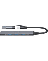 CANYON hub DS-02 4in1 USB-A/C Grey