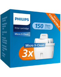 PHILIPS Pitcher filter cartridge AWP211/31 Micro X-Clean, 150 l, 3 pcs, compatible with BRITA Maxtra