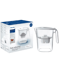 PHILIPS water filter jug AWP2933WHT/31, Micro X-Clean, digital timer, white