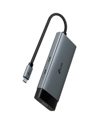 TP-Link UH5020C USB Type-C 5-Port Hub, 1x USB-C Connector, 1x HDMI 4K 60Hz Port, 1x USB-C PD 100W Port, 2x USB-A 3.0 Ports, 1x USB-C 3.0 Port, Plug and Play, Self-storage for Connector, Fast Heat Dissipation, Flexible and Durable