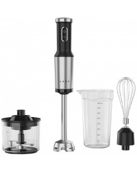 AENO HB4B Hand Blender Set, 1200W, Tiger Teeth Cutter, Whisk, Black