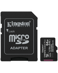 Kingston 64GB microSDXC Canvas Select Plus Gen3 100MB/s A1 Card + Adapter
