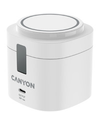 Canyon 4 in 1 Wireless Charging Stand, 30W max, Size: 70x70x70.3mm, weight: 414g, with 65W charger and 1M cable, white