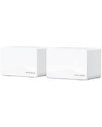 Mercusys Halo H25BE (2-Pack) BE3600 Whole Home Mesh Wi-Fi 7 System, 688 Mbps at 2.4 GHz + 2880 Mbps at 5 GHz, Internal Antennas, 3x Gigabit Ports per Unit (WAN/LAN auto-sensing), MLO, 4096-QAM, OFDMA, MERCUSYS APP, Router/AP Mode, 460m2 coverage