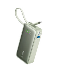 Anker Nano Power Bank (30W,Built-In USB-C Cable) Green