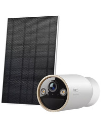 TP-Link Tapo C460 KIT Solar Powered Security Camera Kit, 1 x Tapo C425, 1 x Tapo A201, 2K QHD (2560x1440), 2.4 GHz, 10000mAh rechargeable lithium-ion battery, Solar panel (5.2V, 2.5W), Non-Stop Power, Flexible Solar Installation, Tapo app
