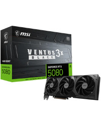 MSI Ventus GeForce RTX 5080 16GB GDDR7 PCI Express 5.0 Graphics Card RTX 5080 16G VENTUS 3X OC BLACK