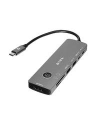 Docking station S-link SW-U707 USB adapter Type-C 7 in 1 2*USB 3.0, 1*Type-C 3.1, 1*PD, 1* HDMI 4K60HZ, SD and TF Type C Hub Adapter, 41651