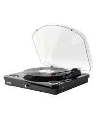 Gramofon UMIE Vintage Turntable BEMOL ,BLACK Music Box 10 W sa BT IN, BT OUT, RCA, USB, 42876