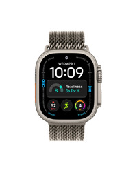 Apple Watch Ultra 4 49mm Titanium Case with Natural Titanium Milanese Loop - M mja94se 